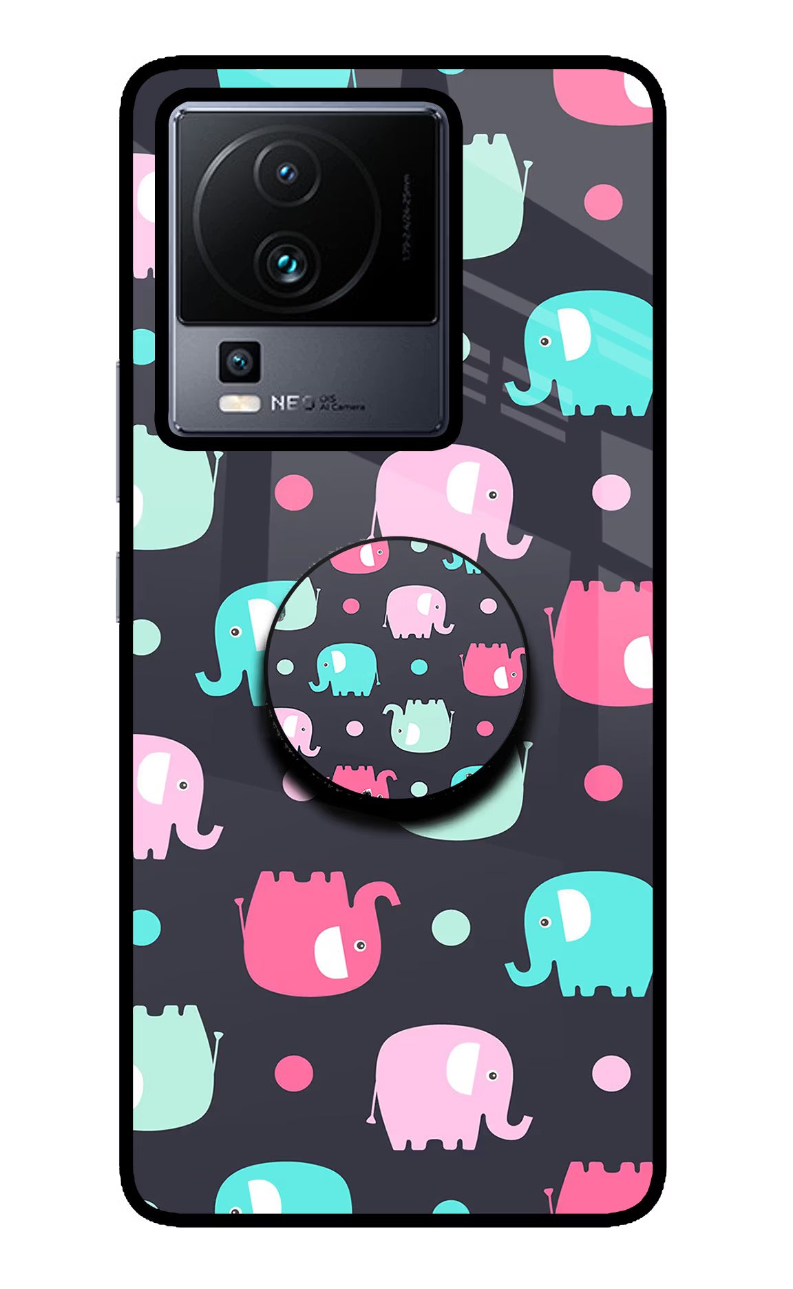 Baby Elephants iQOO Neo 7 Pop Case by Casekaro