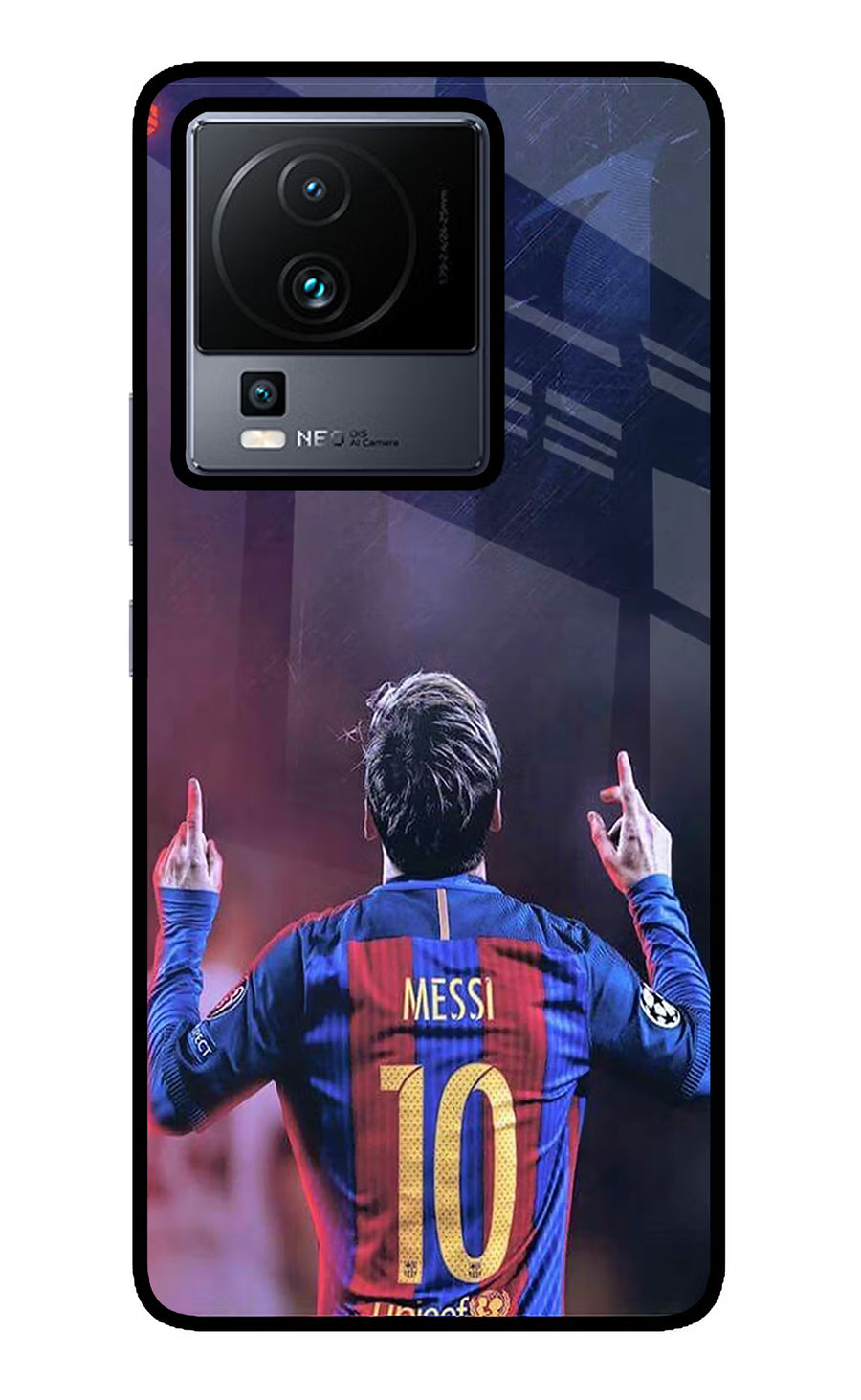Messi iQOO Neo 7 Pro Back Cover, Glass case