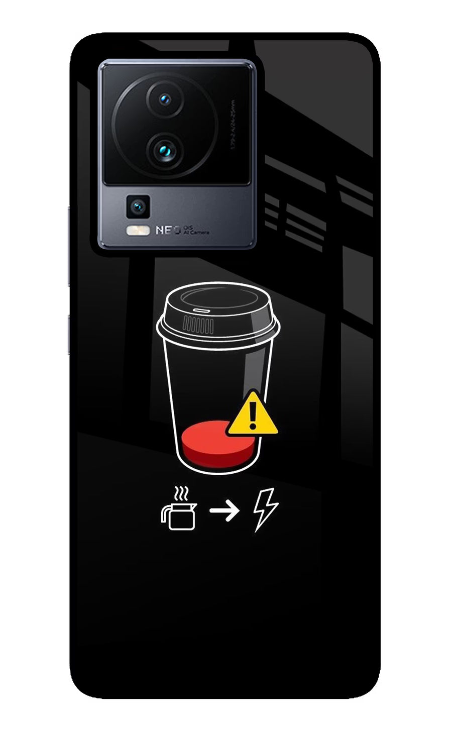 Coffee iQOO Neo 7 Pro Back Cover, Glass case