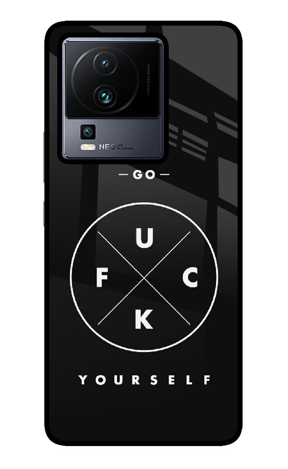 Go Fuck Yourself iQOO Neo 7 Pro Glass Case Back Cover by Casekaro
