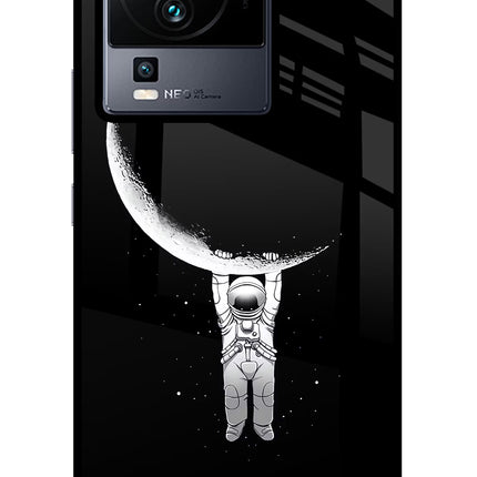 Moon Space iQOO Neo 7 Pro Glass Case Back Cover by Casekaro