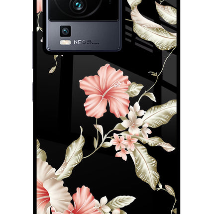 Flowers iQOO Neo 7 Pro Glass Case Back Cover by Casekaro