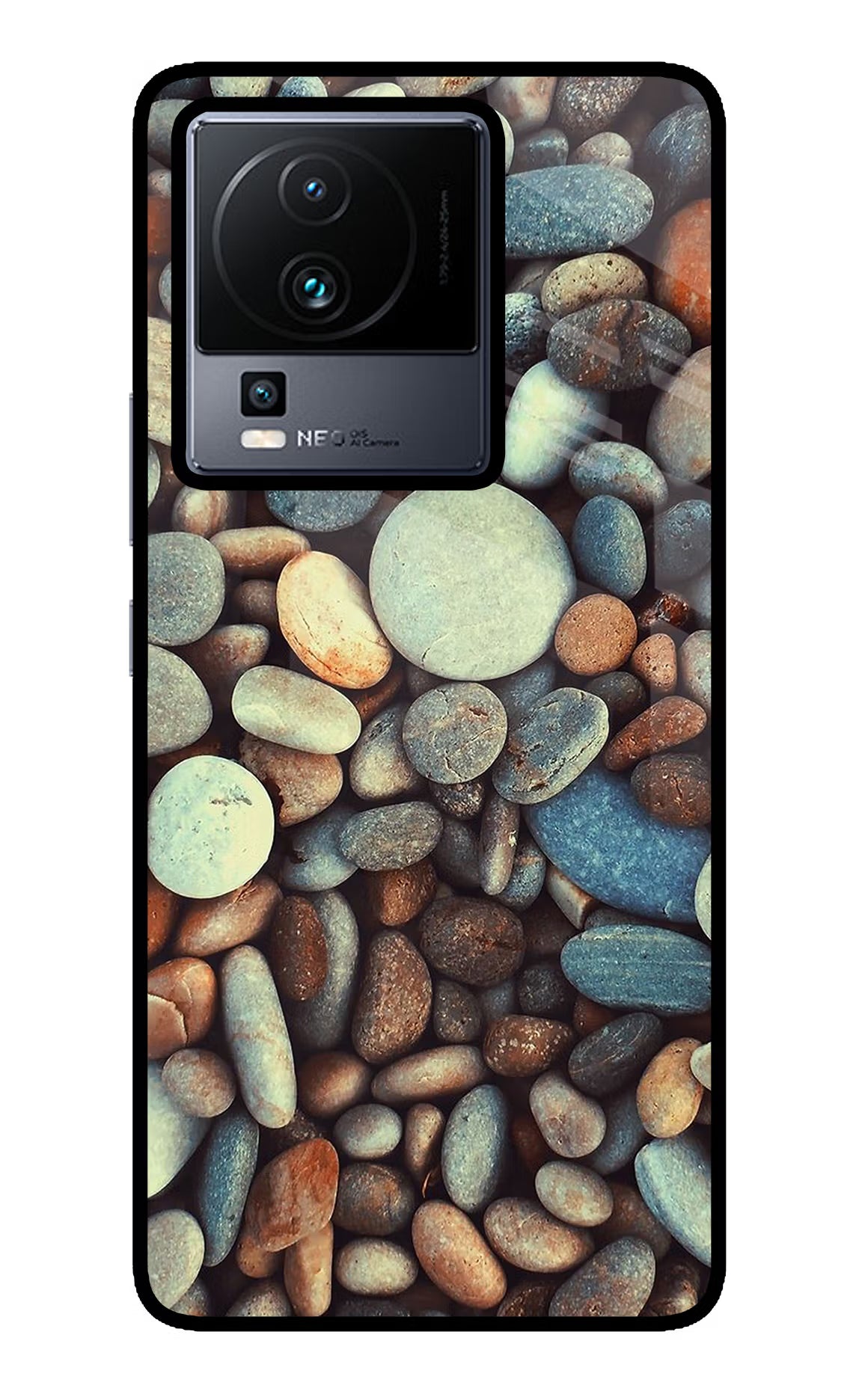 Pebble iQOO Neo 7 Pro Glass Case Back Cover by Casekaro