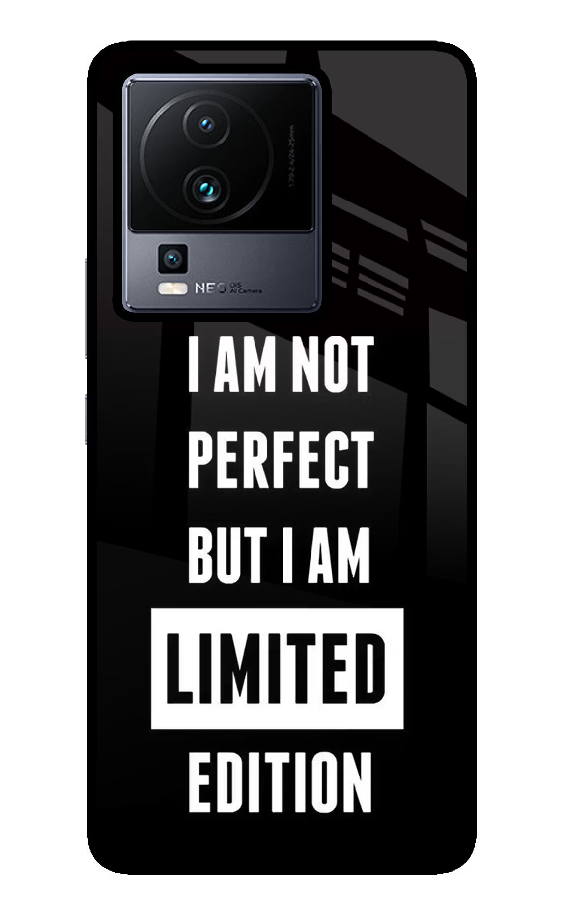 I Am Not Perfect But I Am Limited Edition iQOO Neo 7 Pro Glass Case Back Cover by Casekaro