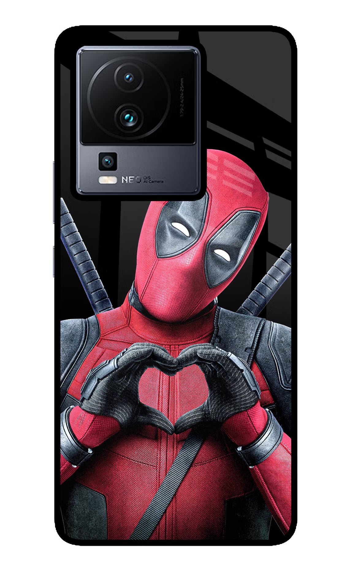 Deadpool iQOO Neo 7 Pro Glass Case Back Cover by Casekaro