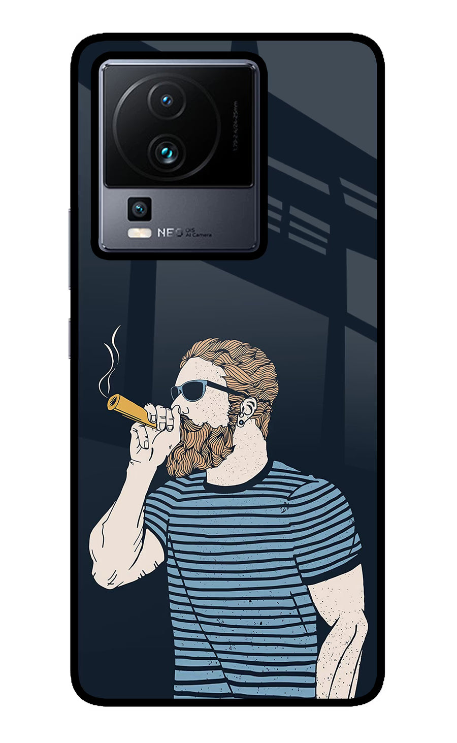 Smoking iQOO Neo 7 Pro Back Cover, Glass case