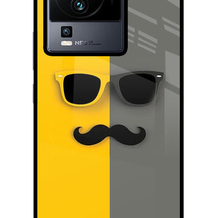 Sunglasses with Mustache iQOO Neo 7 Pro Glass Case