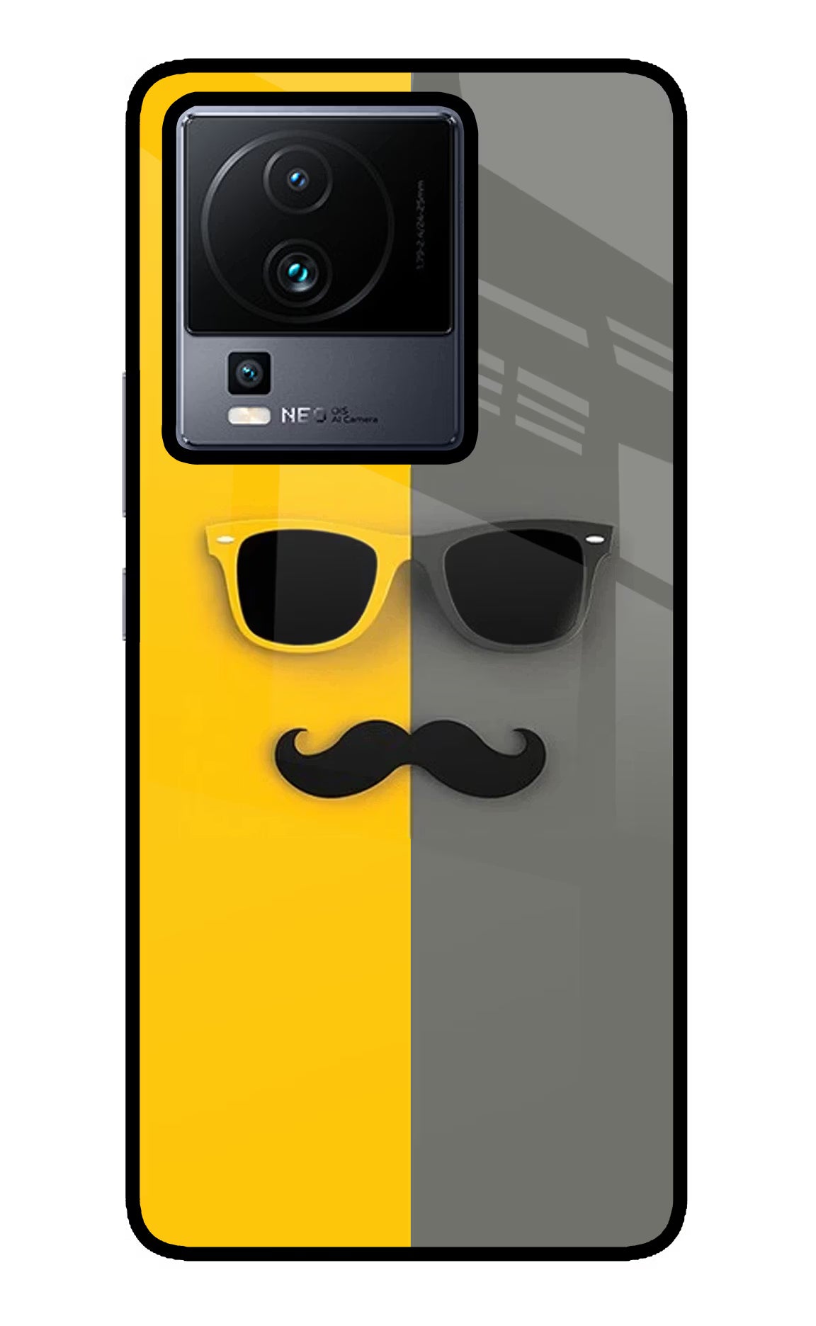 Sunglasses with Mustache iQOO Neo 7 Pro Glass Case