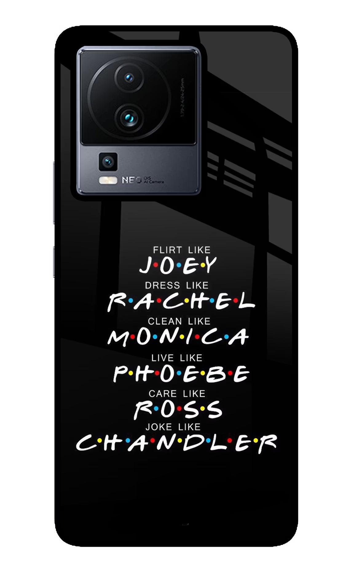 FRIENDS Character iQOO Neo 7 Pro Glass Case