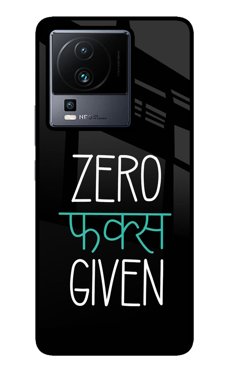 Zero Fucks Given iQOO Neo 7 Pro Back Cover, Glass case