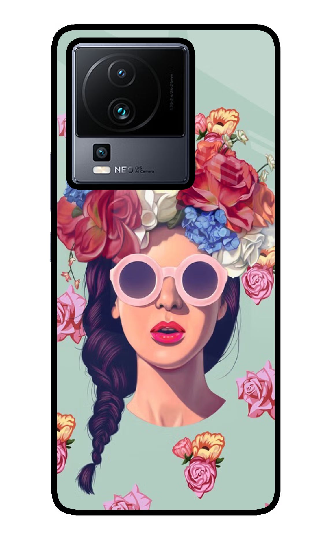 Pretty Girl iQOO Neo 7 Pro Glass Case Back Cover by Casekaro