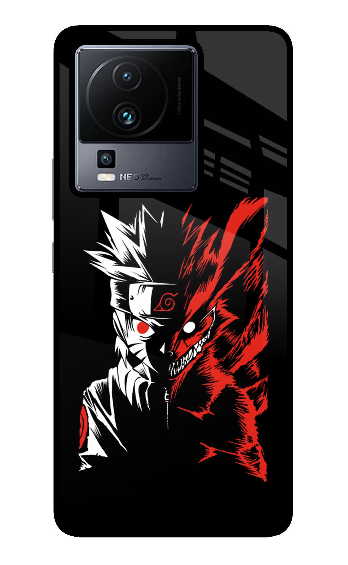 Naruto Two Face iQOO Neo 7 Pro Glass Case Back Cover by Casekaro