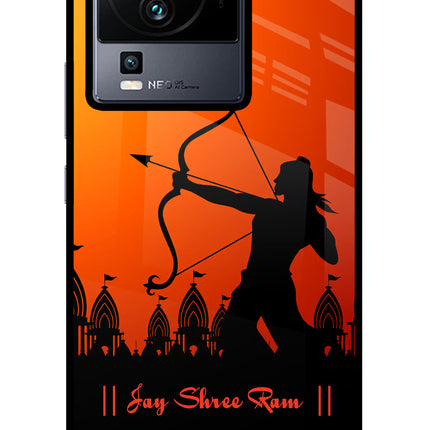 Lord Ram - 4 iQOO Neo 7 Pro Glass Case Back Cover by Casekaro