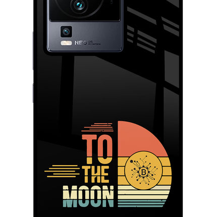 To the Moon iQOO Neo 7 Pro Glass Case Back Cover by Casekaro