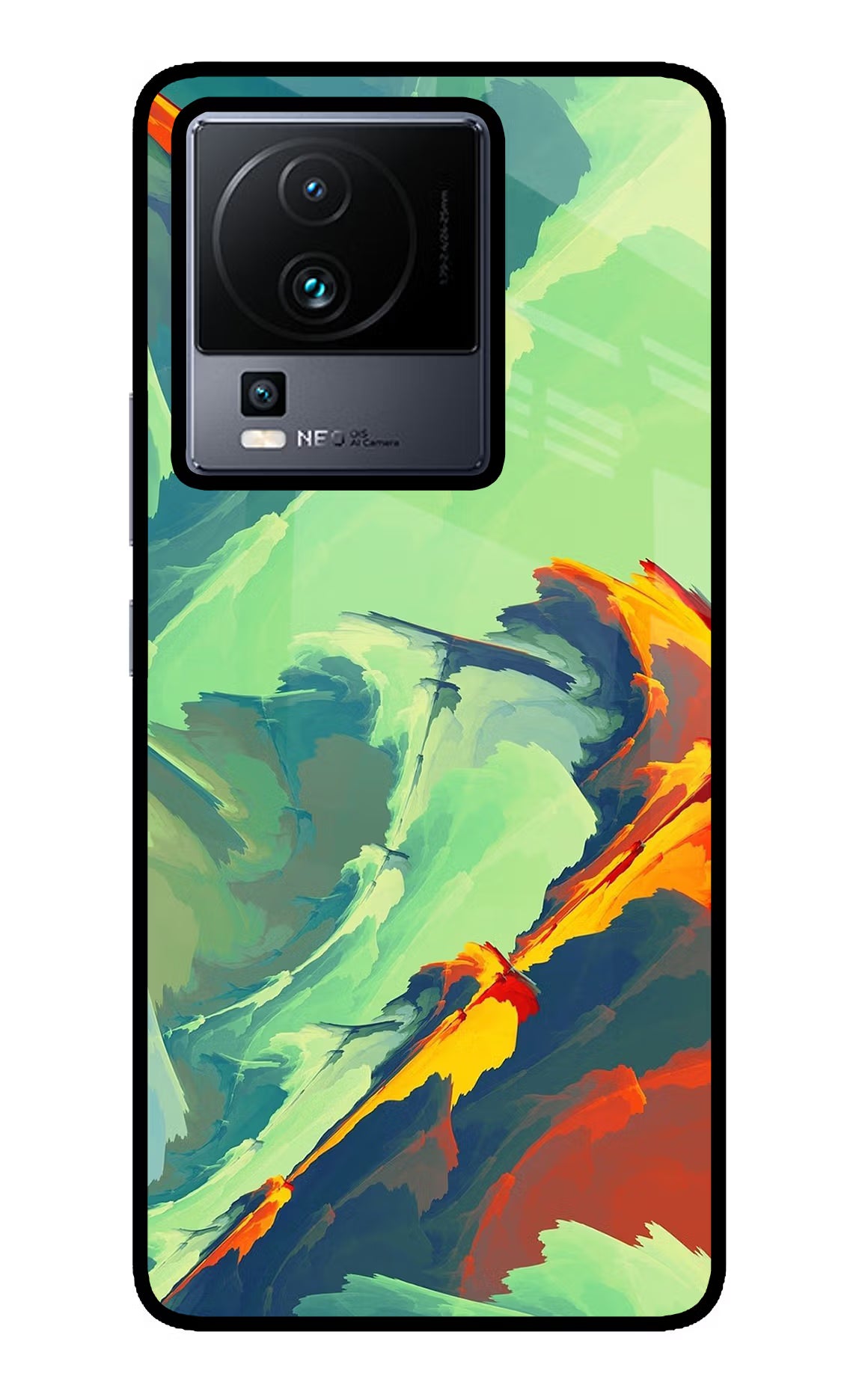 Paint Art iQOO Neo 7 Pro Glass Case Back Cover by Casekaro