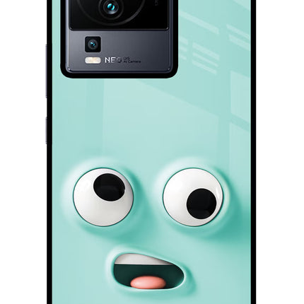 Funny Cartoon iQOO Neo 7 Pro Glass Case Back Cover by Casekaro