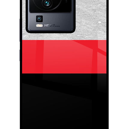 Tri Color Pattern iQOO Neo 7 Pro Glass Case