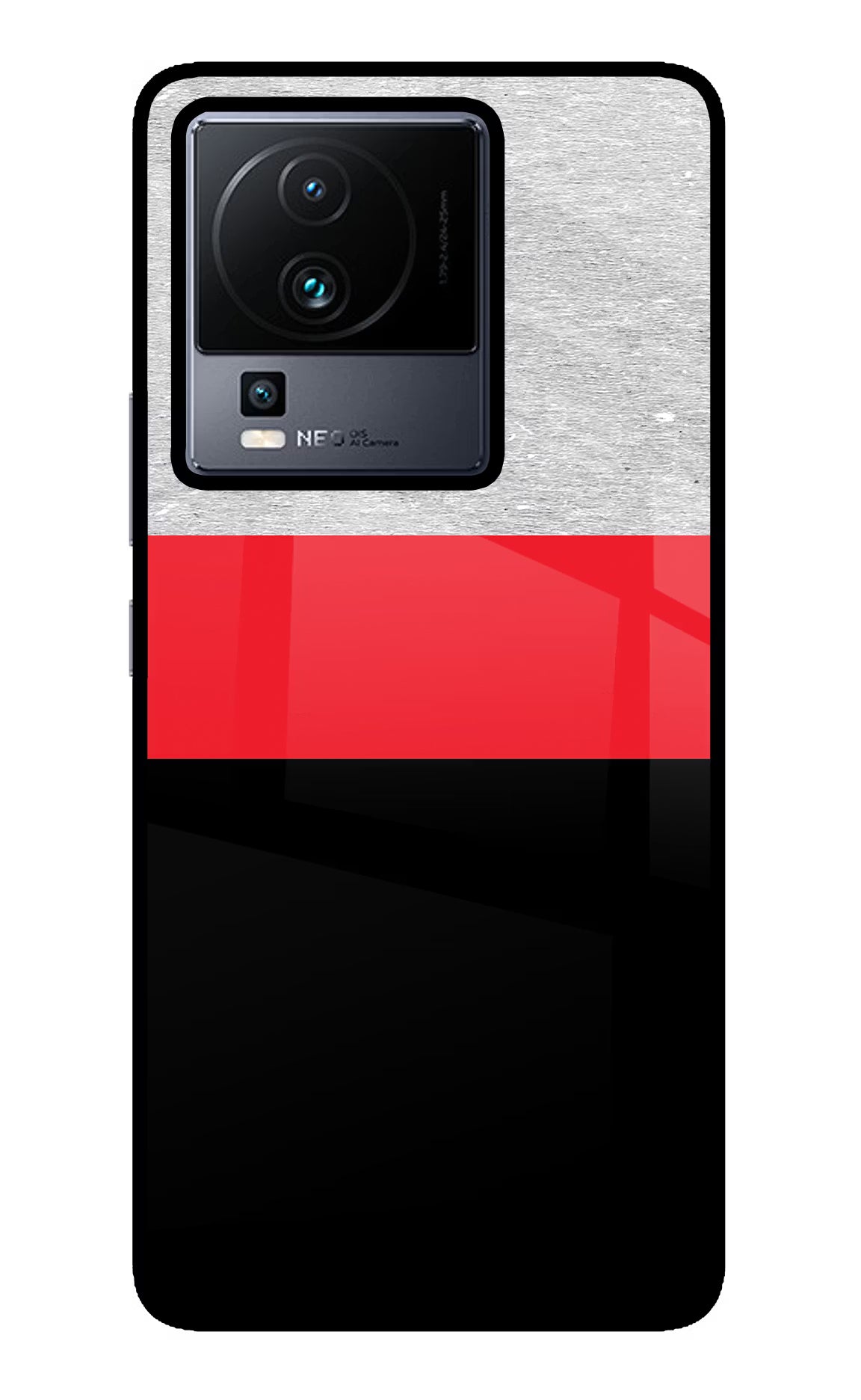 Tri Color Pattern iQOO Neo 7 Pro Glass Case