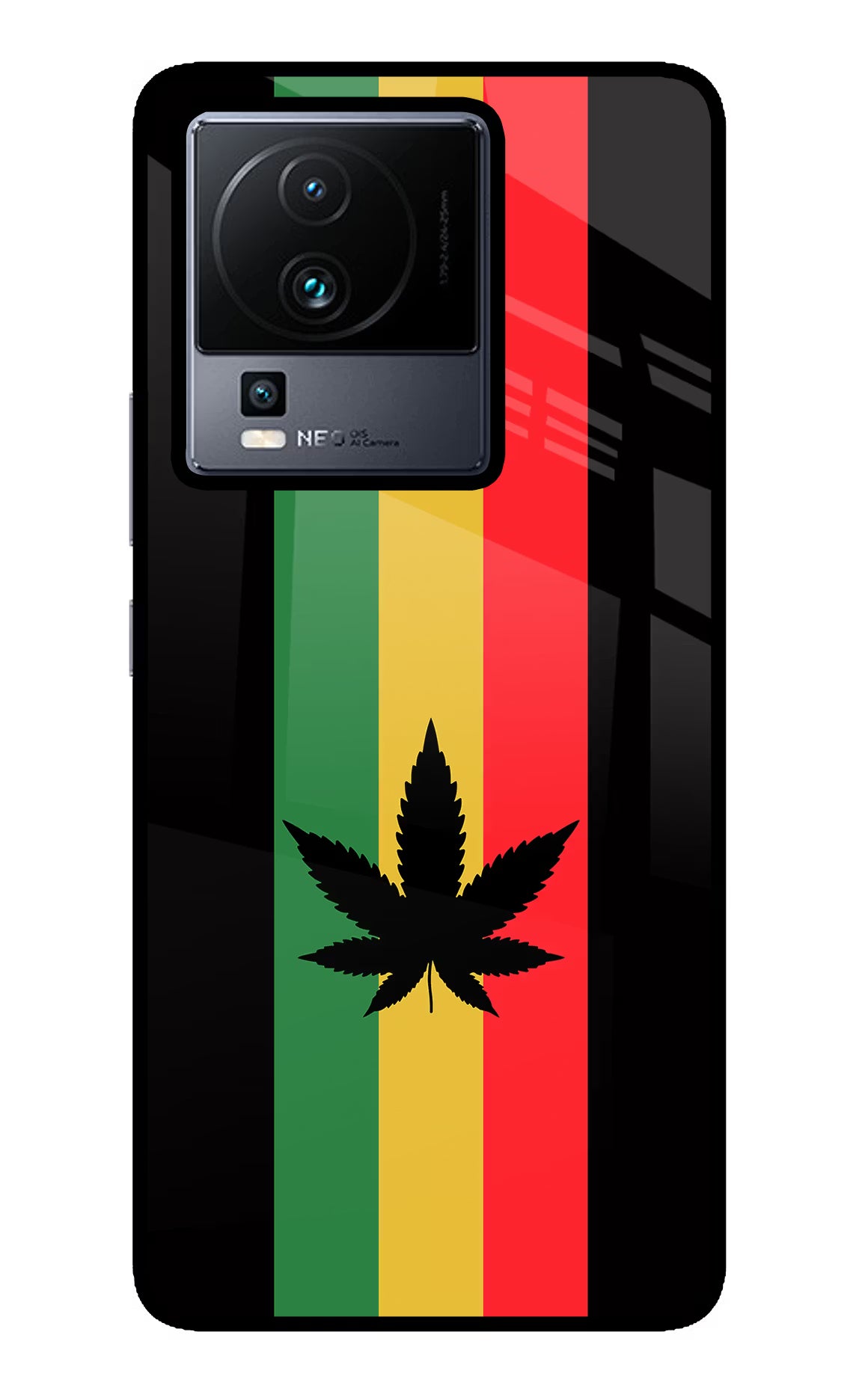 Weed Flag iQOO Neo 7 Pro Glass Case Back Cover by Casekaro