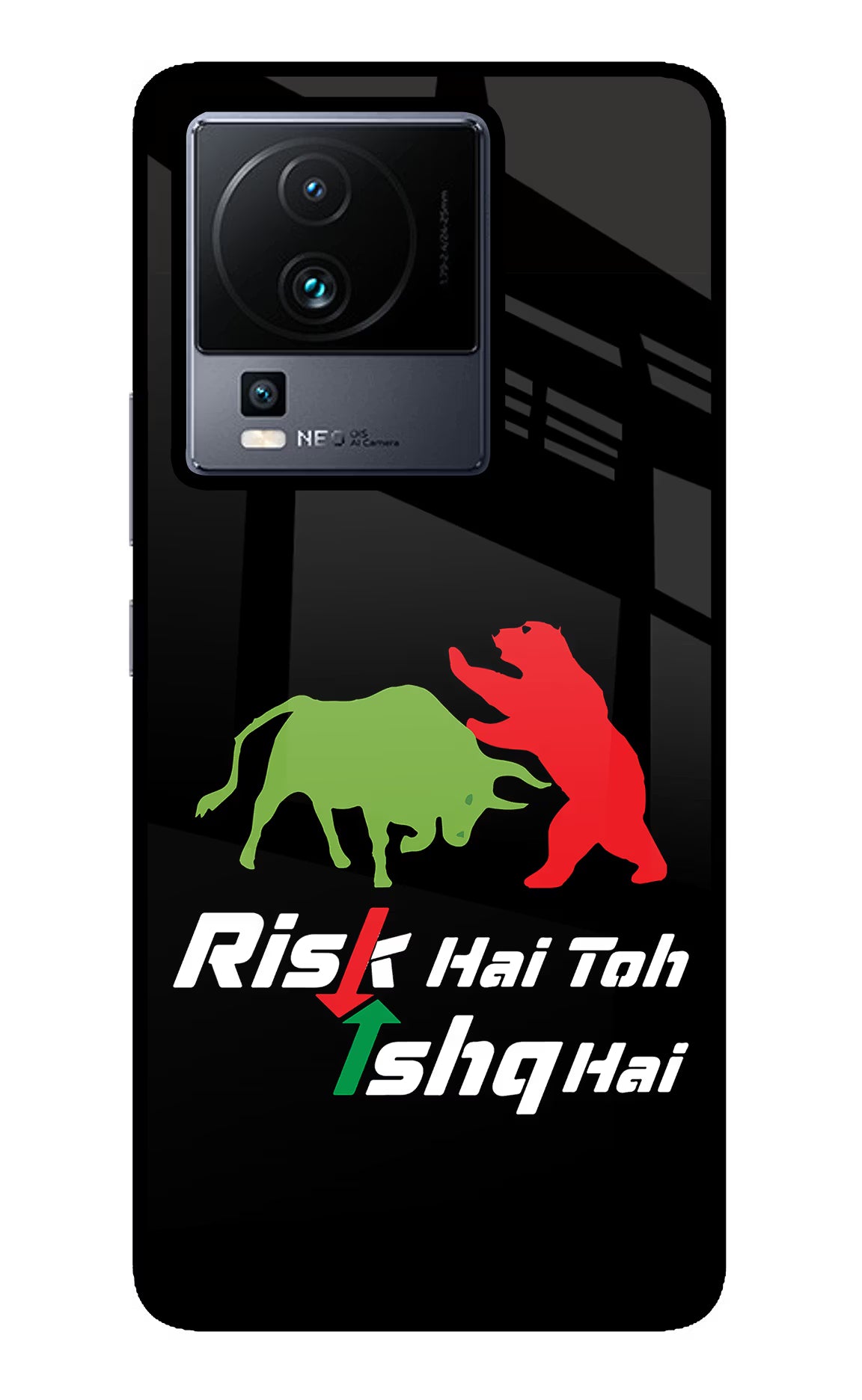 Risk Hai Toh Ishq Hai iQOO Neo 7 Pro Glass Case Back Cover by Casekaro