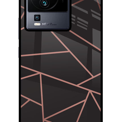 Geometric Pattern iQOO Neo 7 Pro Glass Case Back Cover by Casekaro