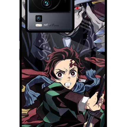 Demon Slayer iQOO Neo 7 Pro Glass Case Back Cover by Casekaro