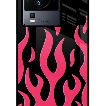 Fire Flames iQOO Neo 7 Pro Glass Case Back Cover by Casekaro