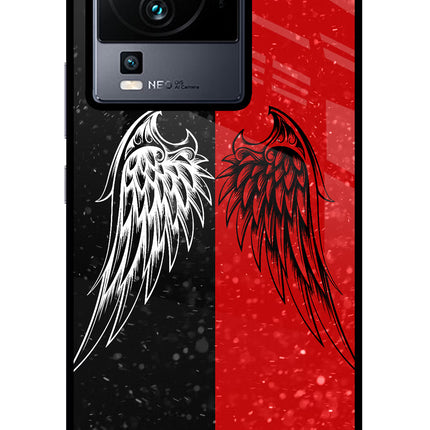 Wings iQOO Neo 7 Pro Glass Case Back Cover by Casekaro