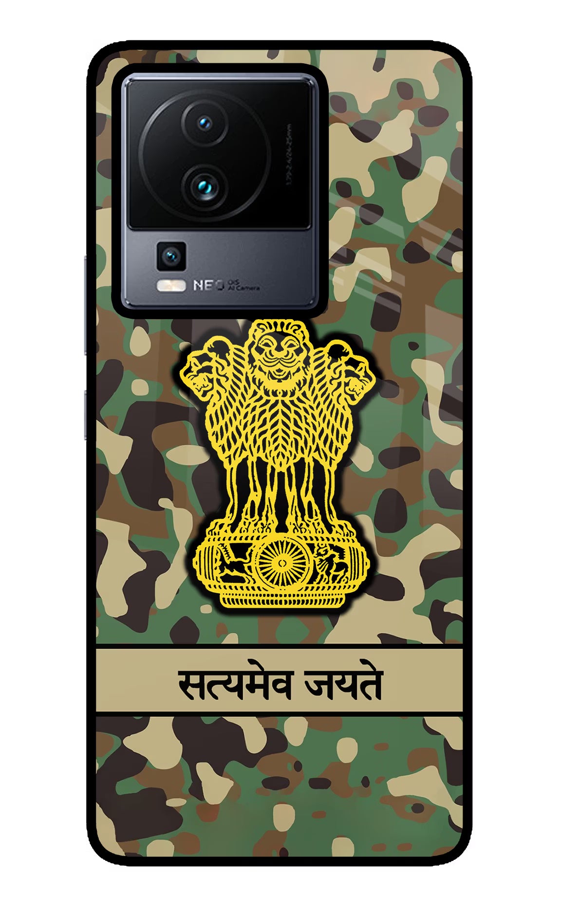Satyamev Jayate Army iQOO Neo 7 Pro Glass Case