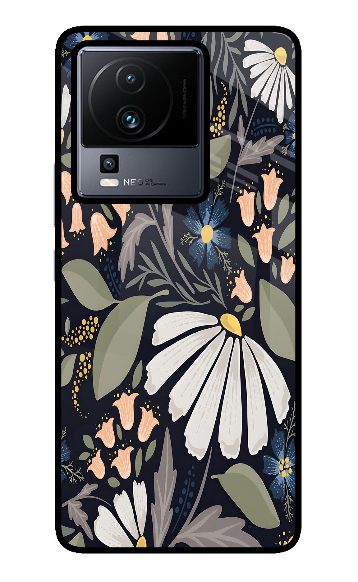 Flowers Art iQOO Neo 7 Pro Glass Case