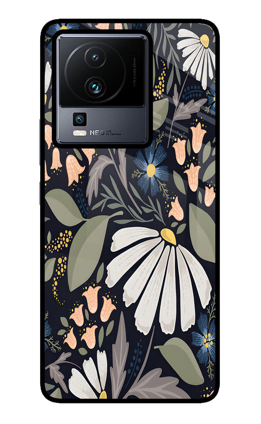 Flowers Art iQOO Neo 7 Pro Glass Case