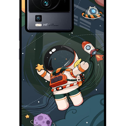 Cartoon Astronaut iQOO Neo 7 Pro Glass Case