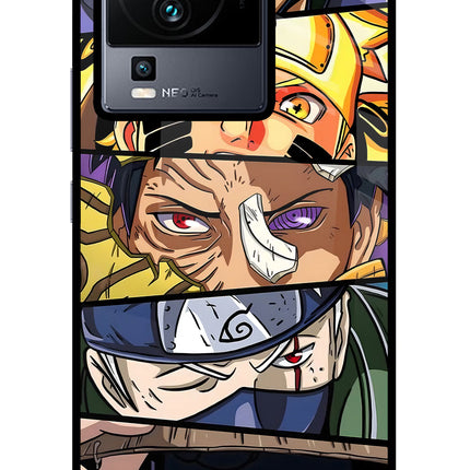 Naruto Character iQOO Neo 7 Pro Glass Case Back Cover by Casekaro