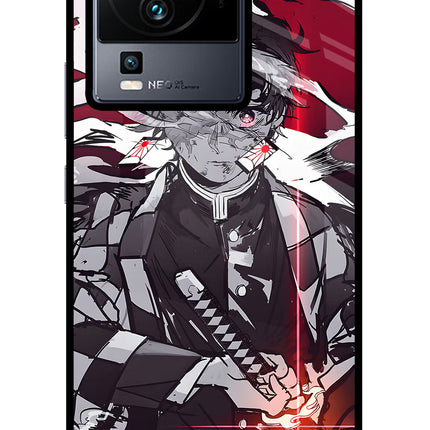 Demon Slayer iQOO Neo 7 Pro Glass Case Back Cover by Casekaro