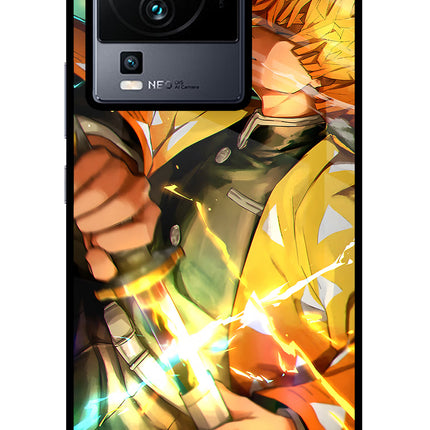 Demon Slayer iQOO Neo 7 Pro Glass Case Back Cover by Casekaro