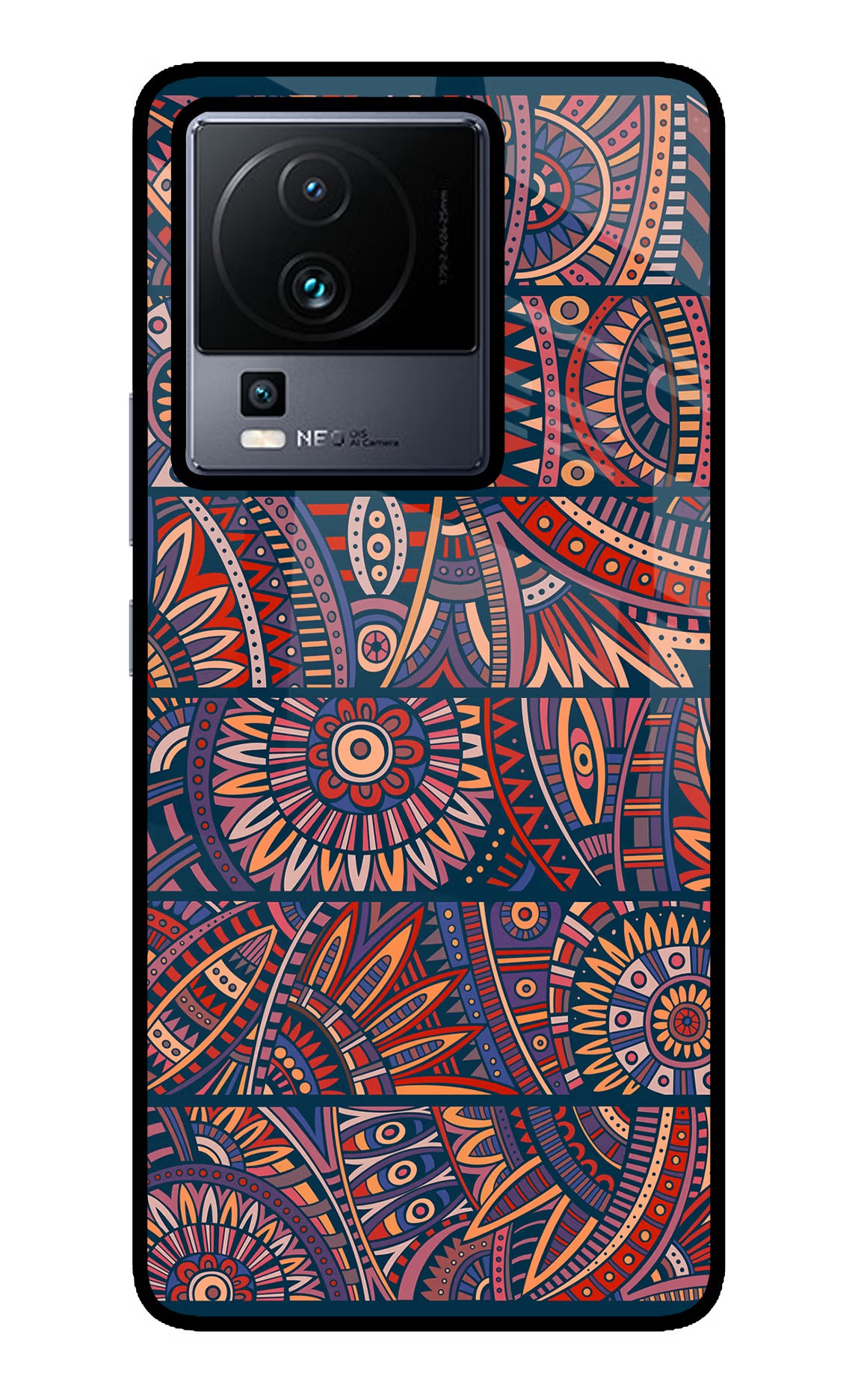 African Culture Design iQOO Neo 7 Pro Glass Case Back Cover by Casekaro