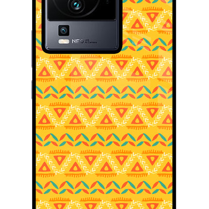 Tribal Pattern iQOO Neo 7 Pro Glass Case Back Cover by Casekaro