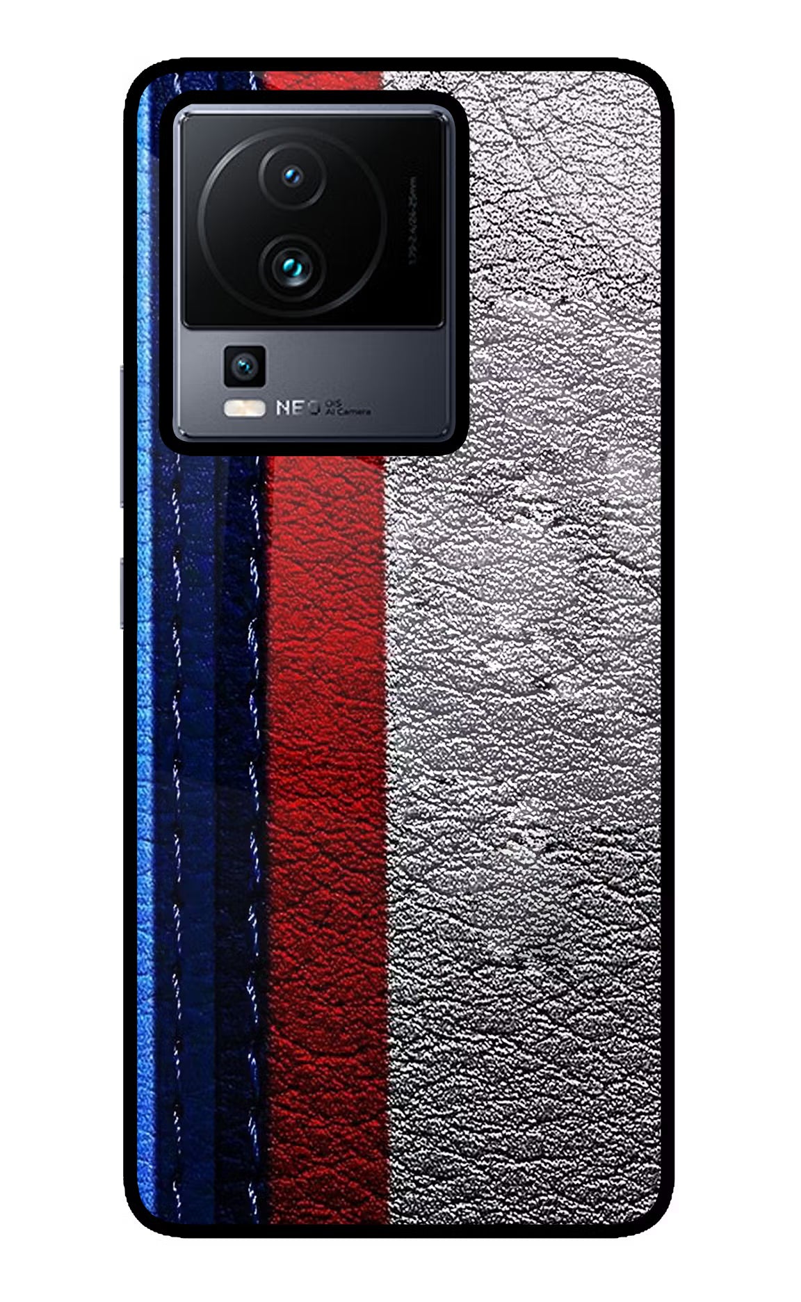 BMW Stripes iQOO Neo 7 Pro Glass Case Back Cover by Casekaro