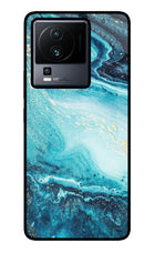 Blue Glitter Marble iQOO Neo 7 Pro Glass Case