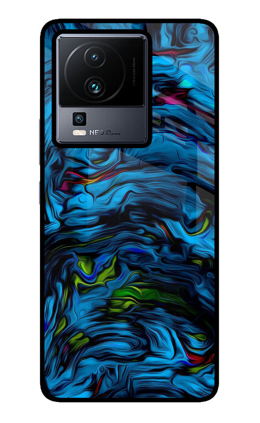 Dark Blue Abstract iQOO Neo 7 Pro Glass Case
