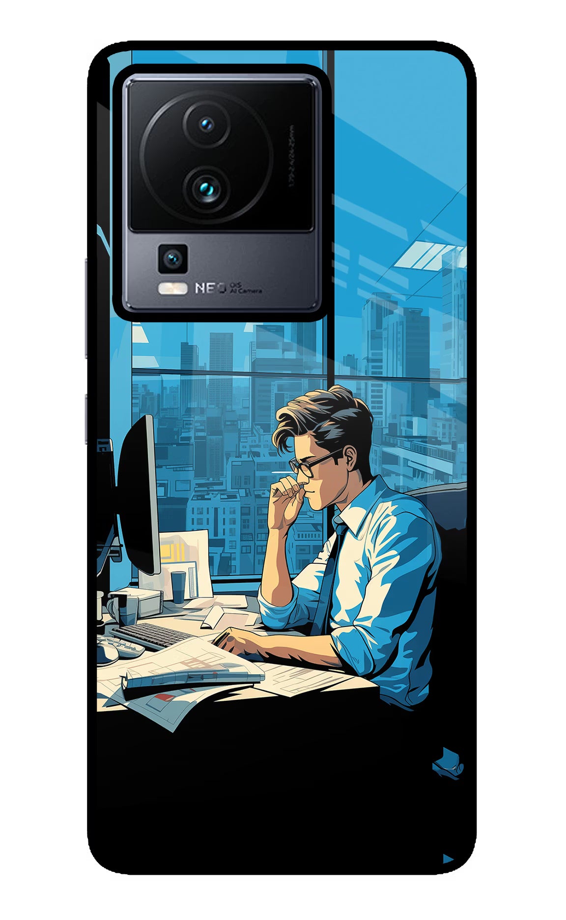 Focused Hustler (AI Generated) iQOO Neo 7 Pro Glass Case