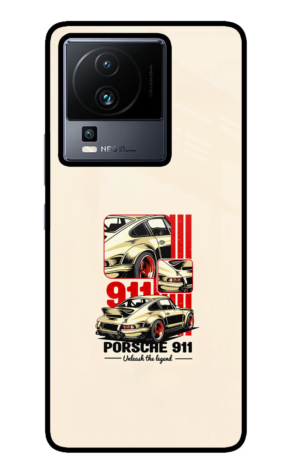 Classic Porsche 911 iQOO Neo 7 Pro Glass Case Back Cover by Casekaro