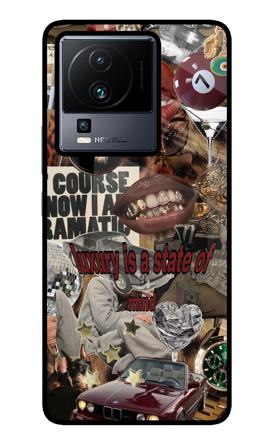 Luxury iQOO Neo 7 Pro Glass Case Back Cover by Casekaro