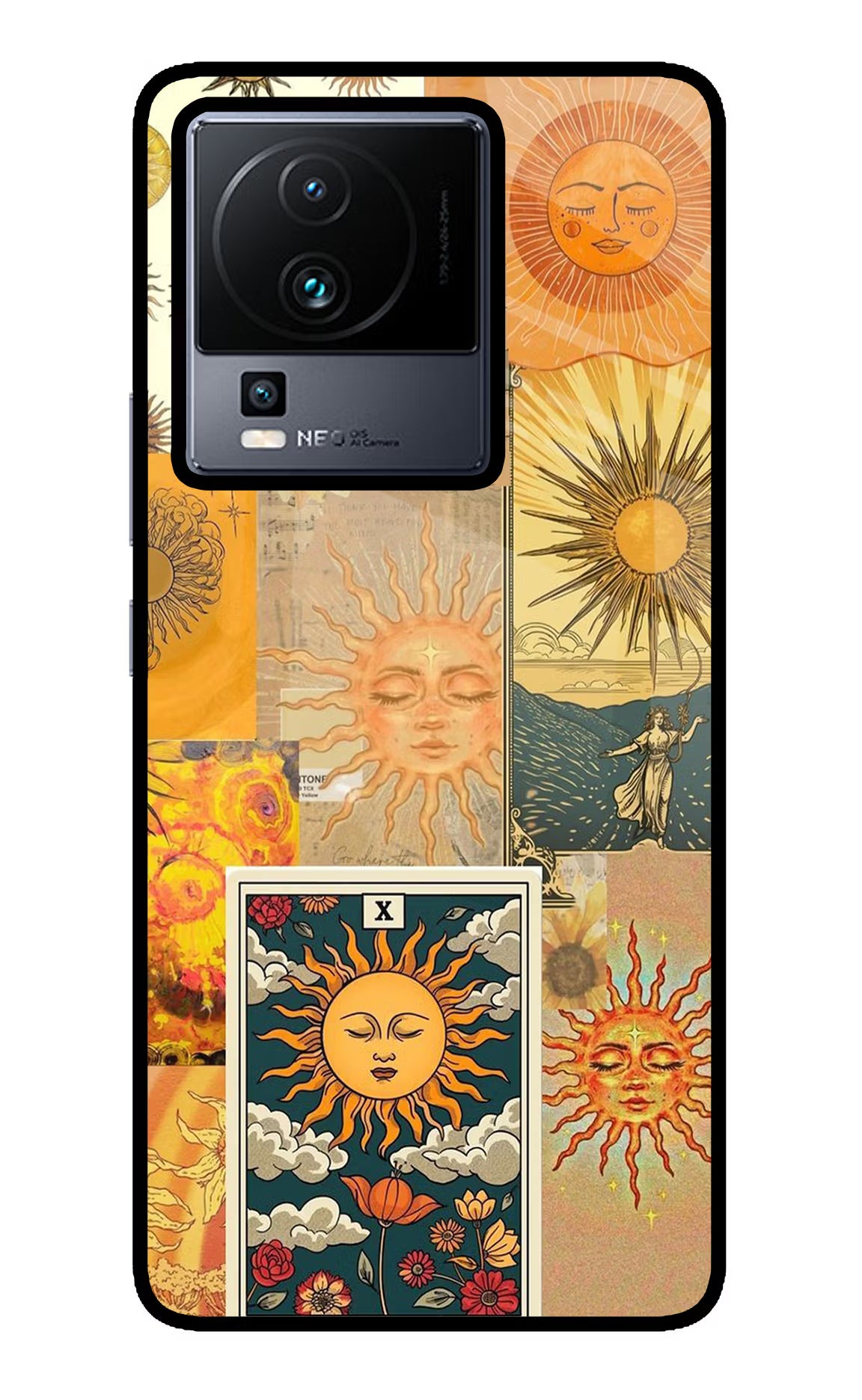 Sun iQOO Neo 7 Pro Glass Case Back Cover by Casekaro