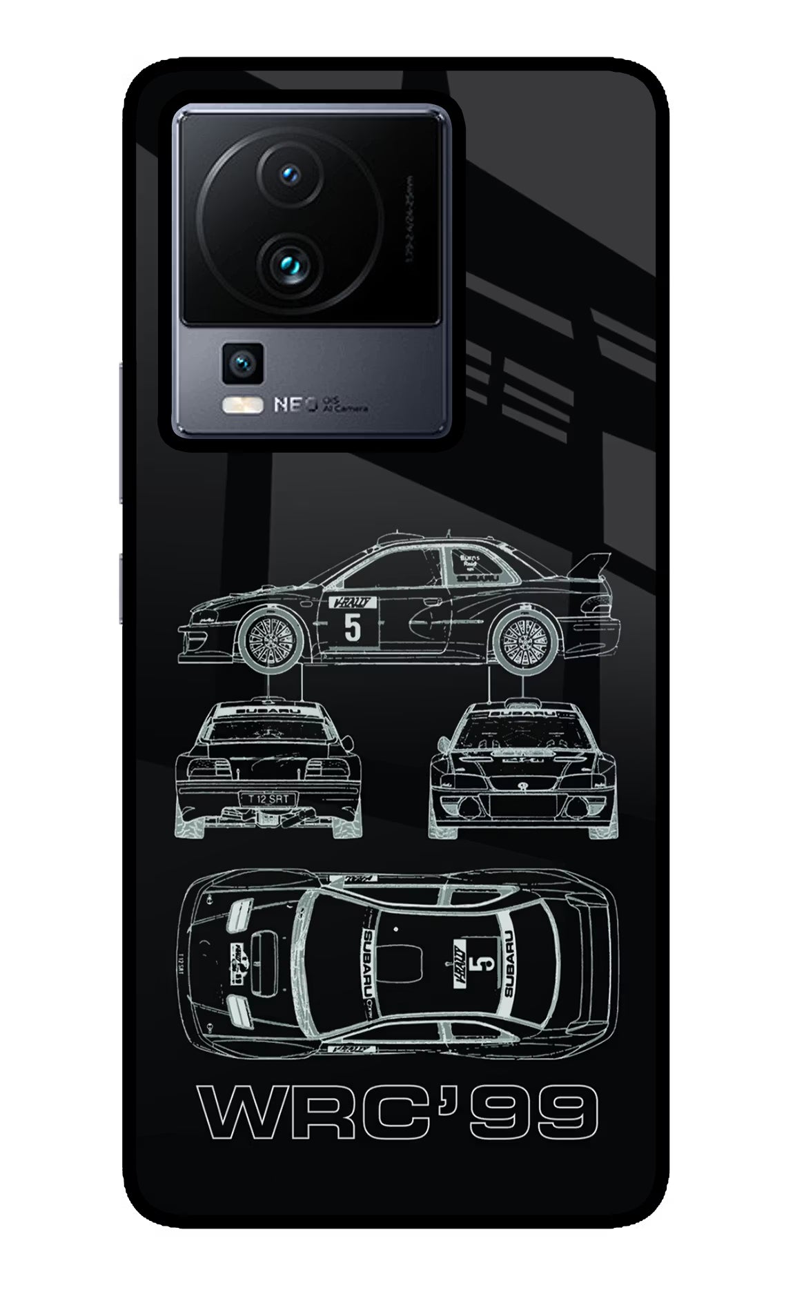 WRC'99 iQOO Neo 7 Pro Glass Case Back Cover by Casekaro