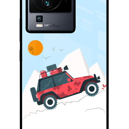 Mountain Trail Beast iQOO Neo 7 Pro Glass Case Back Cover by Casekaro