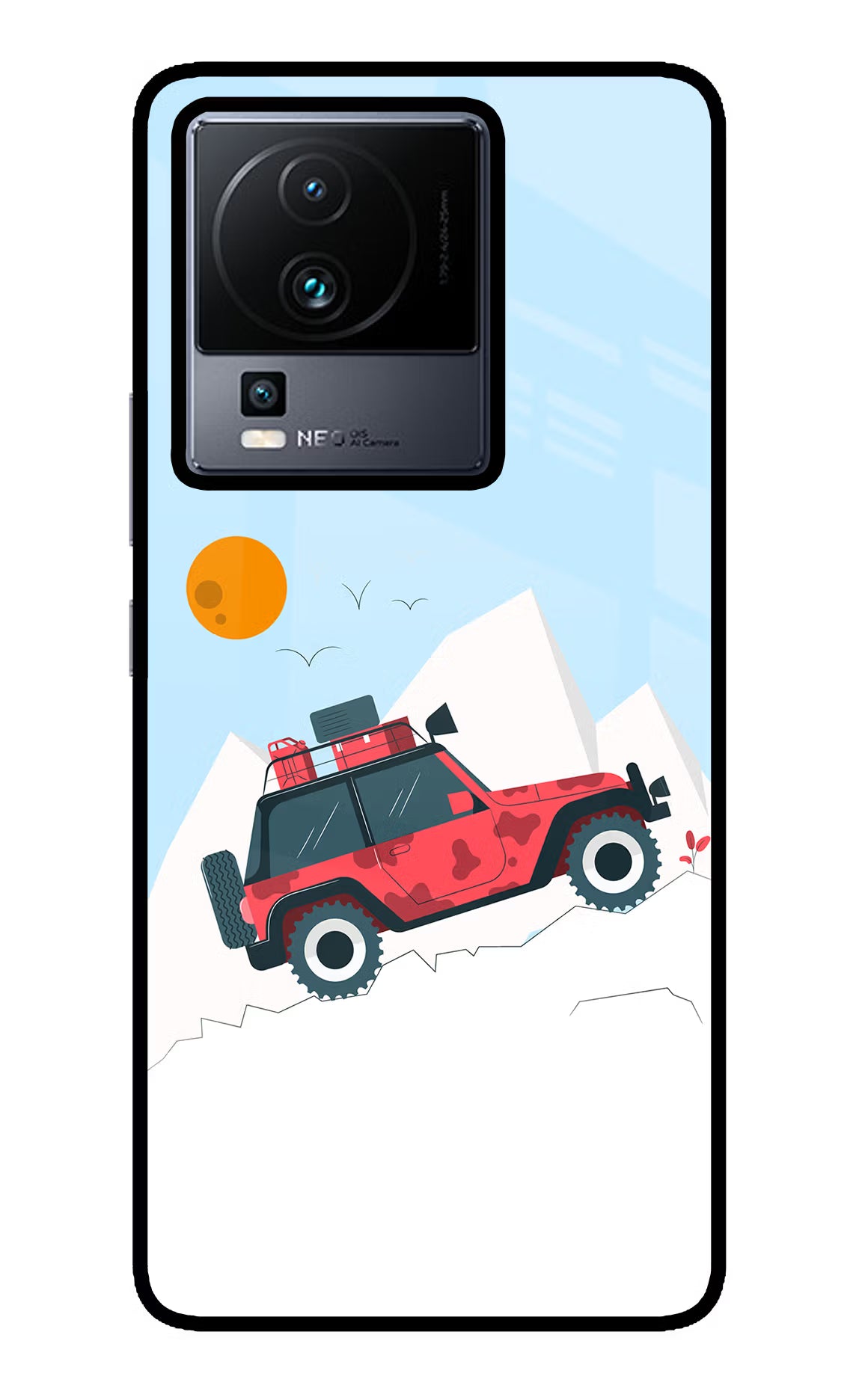 Mountain Trail Beast iQOO Neo 7 Pro Glass Case Back Cover by Casekaro