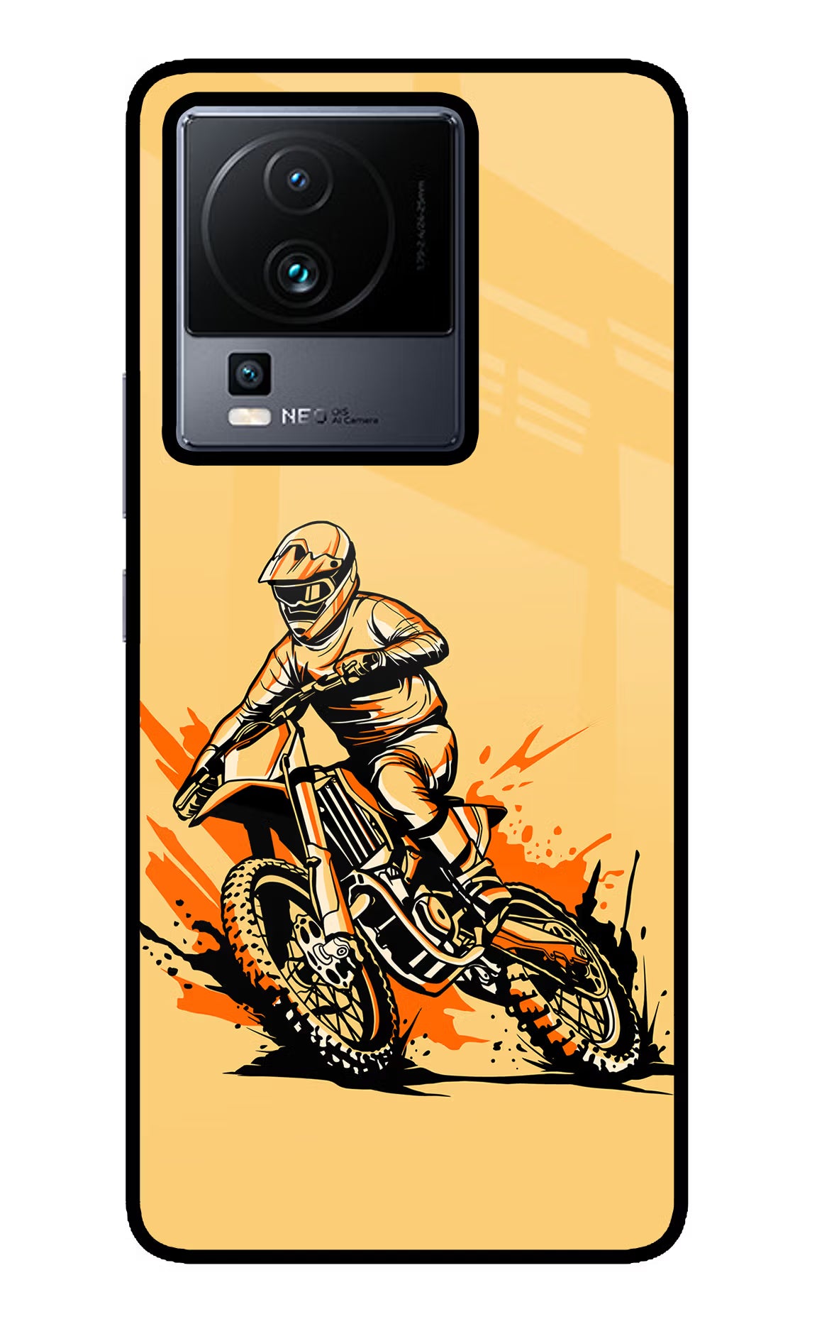 Off-Road Fury iQOO Neo 7 Pro Glass Case Back Cover by Casekaro