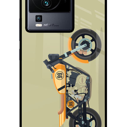 Vertical Speedster iQOO Neo 7 Pro Glass Case Back Cover by Casekaro