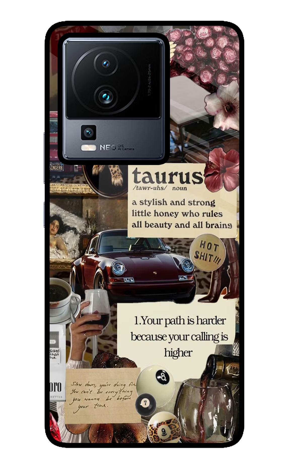 Taurus Zodiac iQOO Neo 7 Pro Glass Case Back Cover by Casekaro